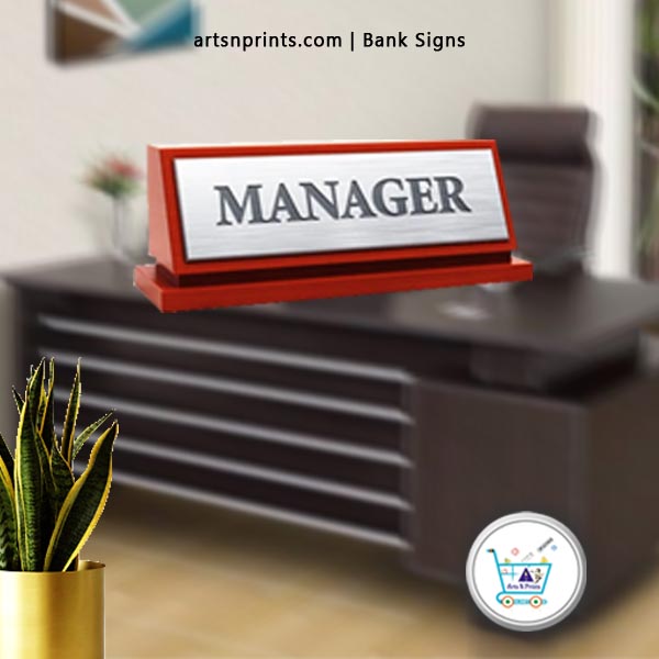 Manager Desk Name Plate sample